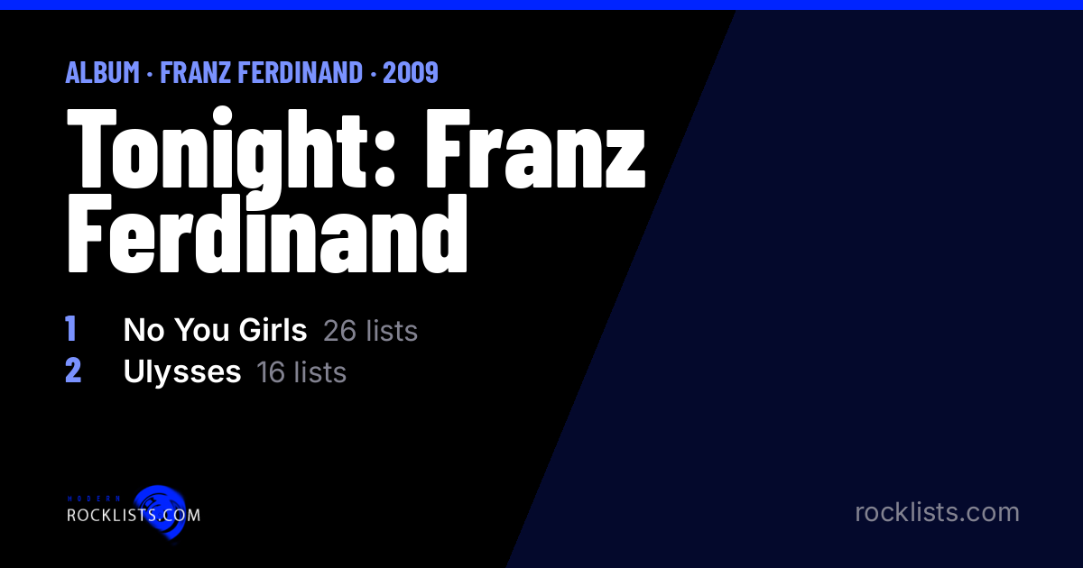 Tonight: Franz Ferdinand (2009) by Franz Ferdinand | RockLists